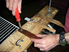 attaching wood to board