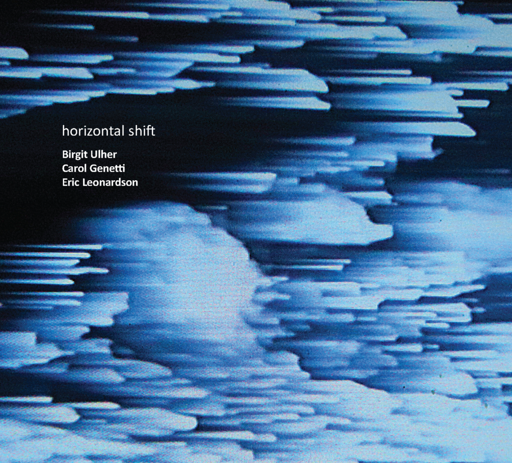 front cover of CD with electronic image of light blue cloud-like shapes emerging from black 